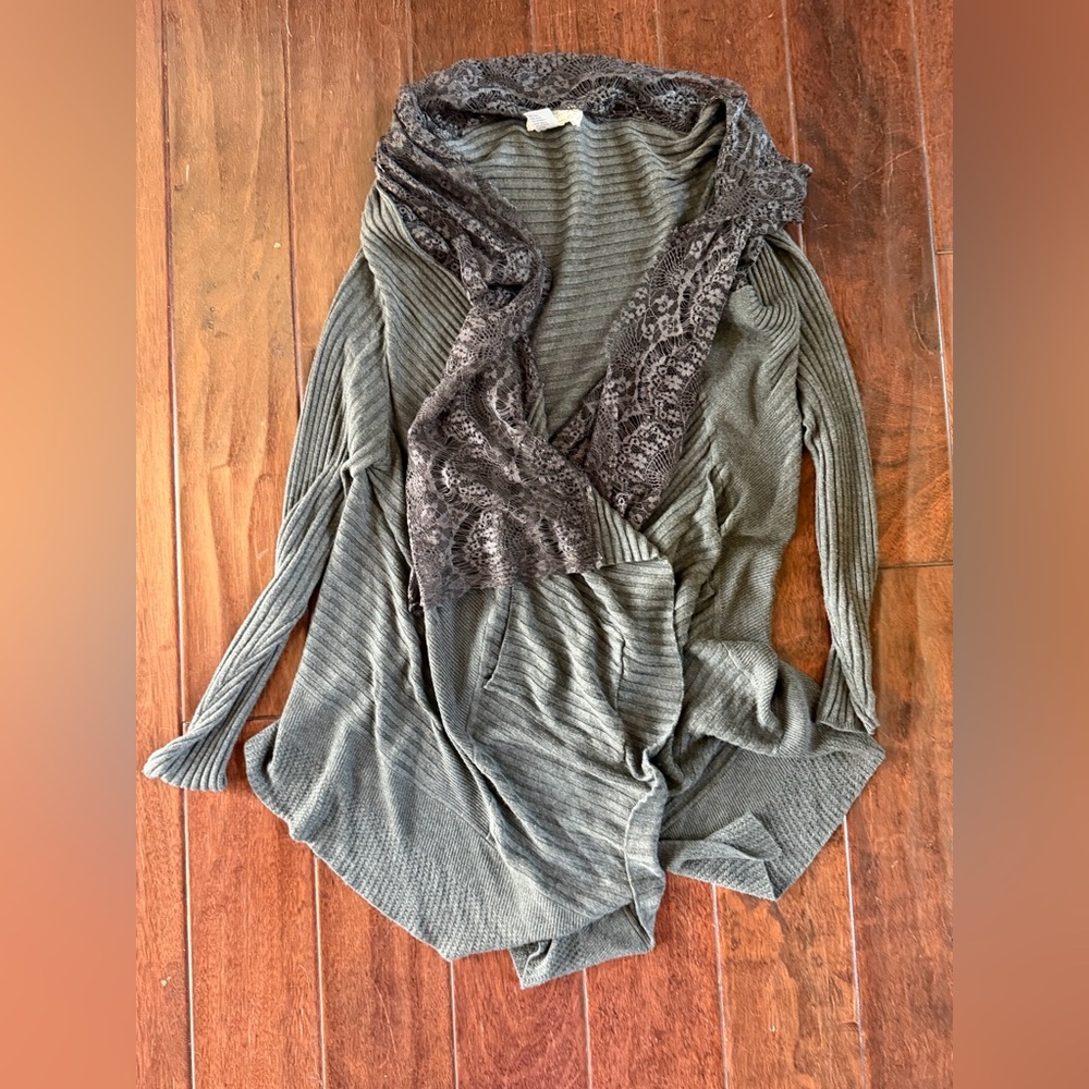 Grace & Lace Vintage-Inspired Lace Trim Cardigan | One Size